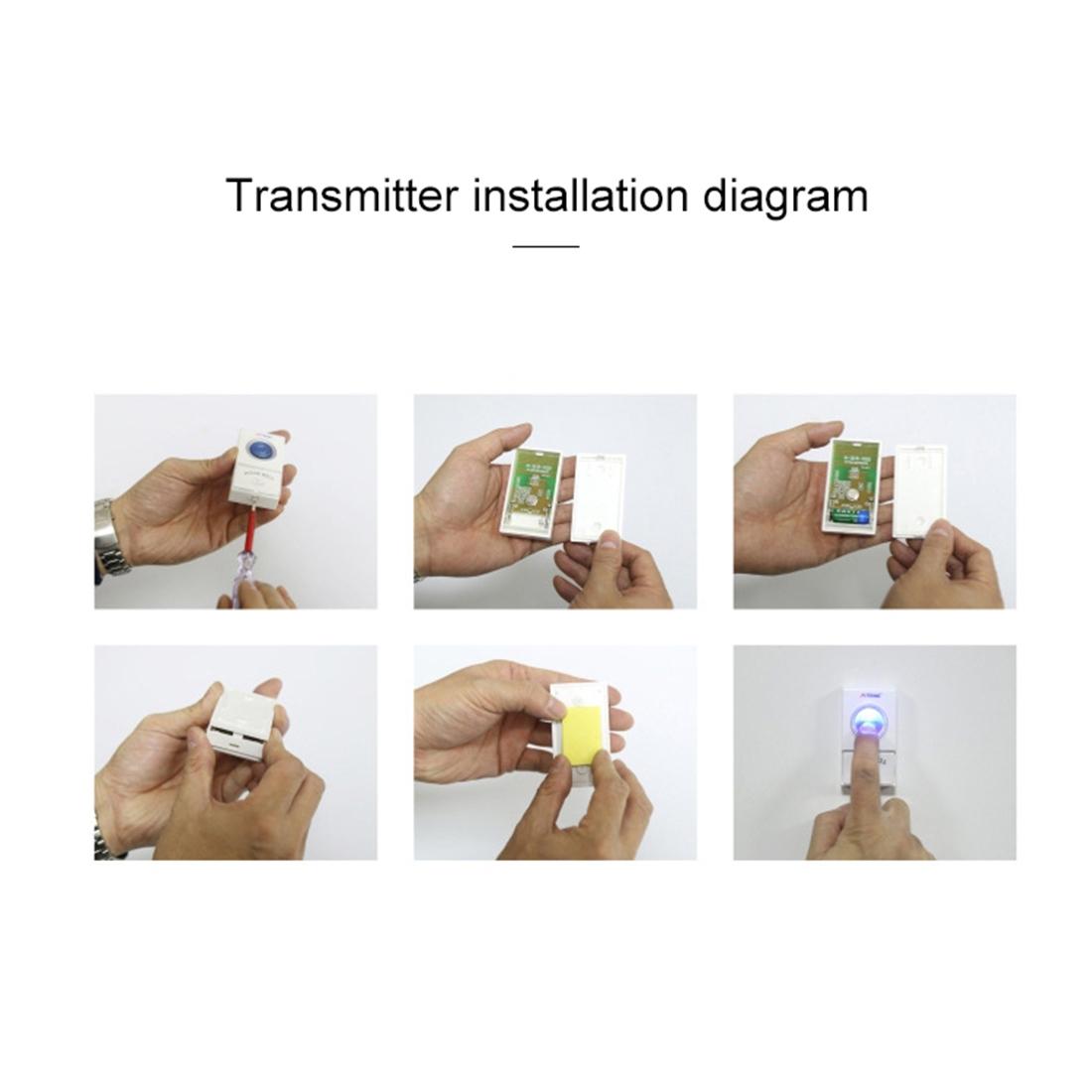Home Music Remote Control Wireless Doorbell With 38 Polyphony Sounds White 4