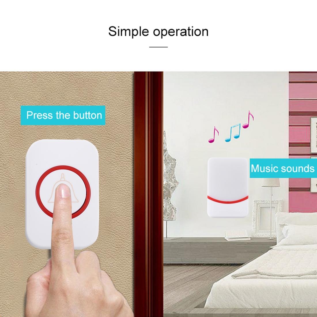 Wireless Doorbell With 38 Ringtones & Flashing Lights - Home Music Remote Control 13