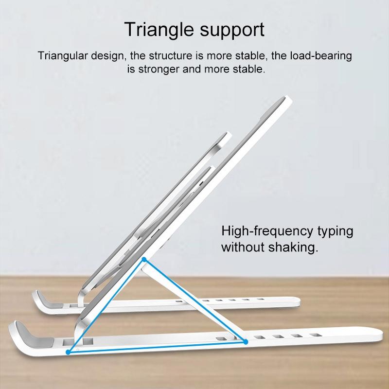 Foldable Laptop Stand for Desktop Cooling and Lifting - White 3