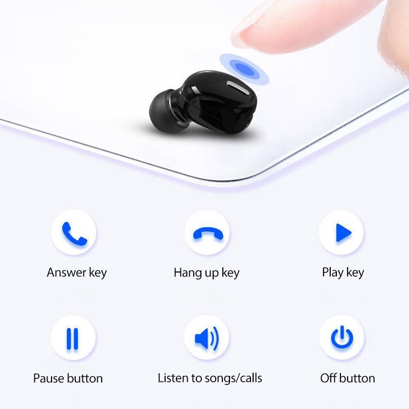 Mini In-ear Unilateral Bluetooth Earphone - X9 Wireless 5.0 - White 4