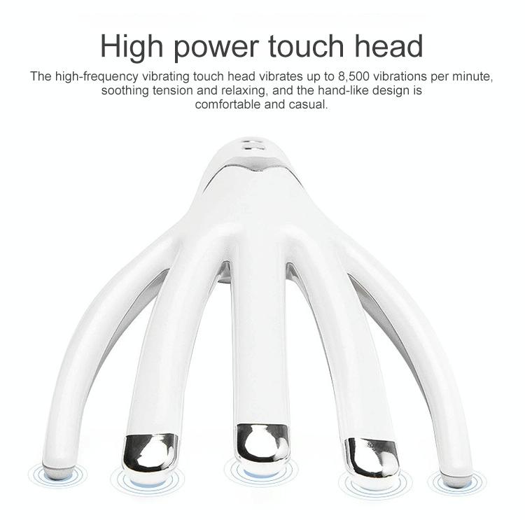 Rechargeable Mini Head Massager Comb White 5