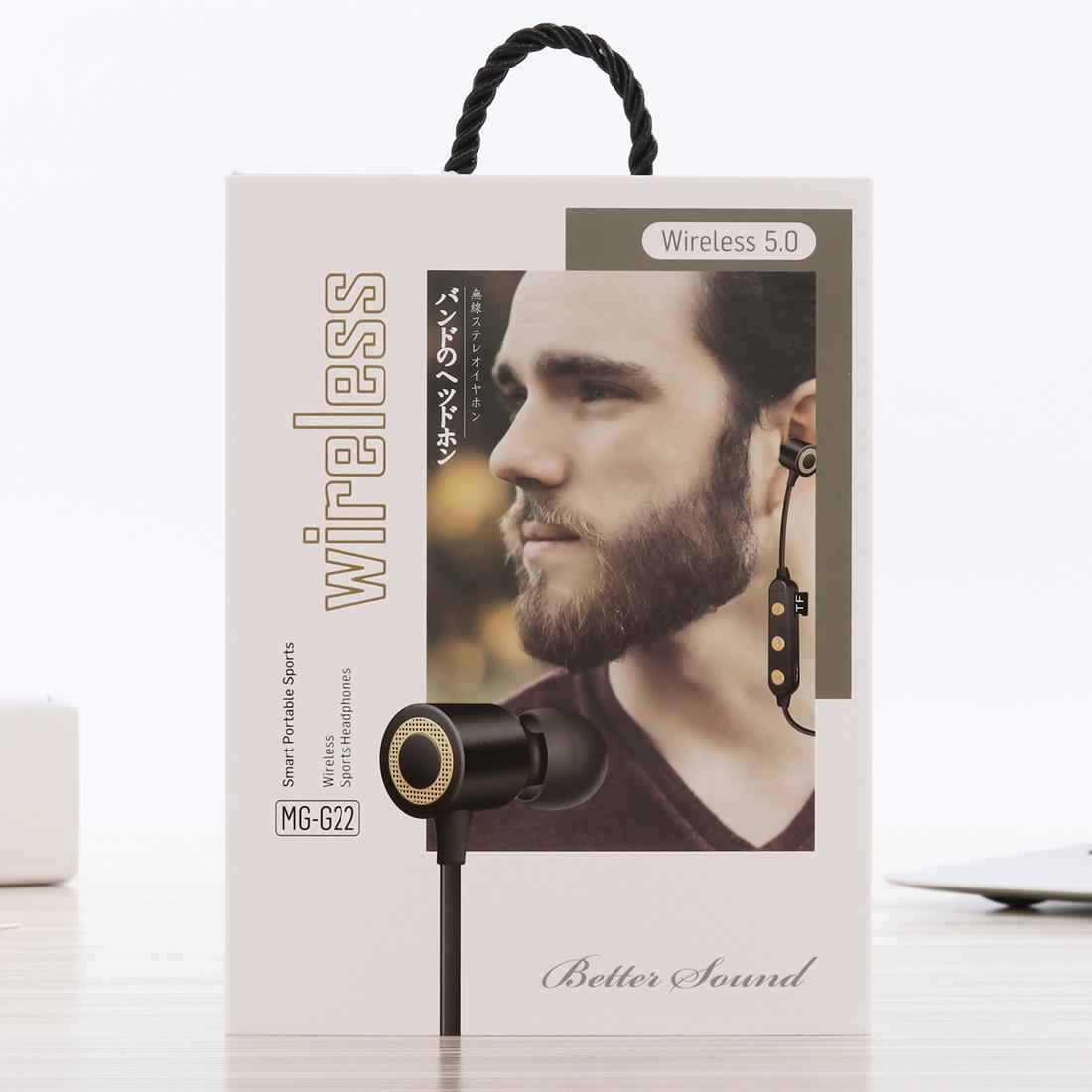 Wireless Magnetic Headphones with Tf Card Support - Portable - White 10