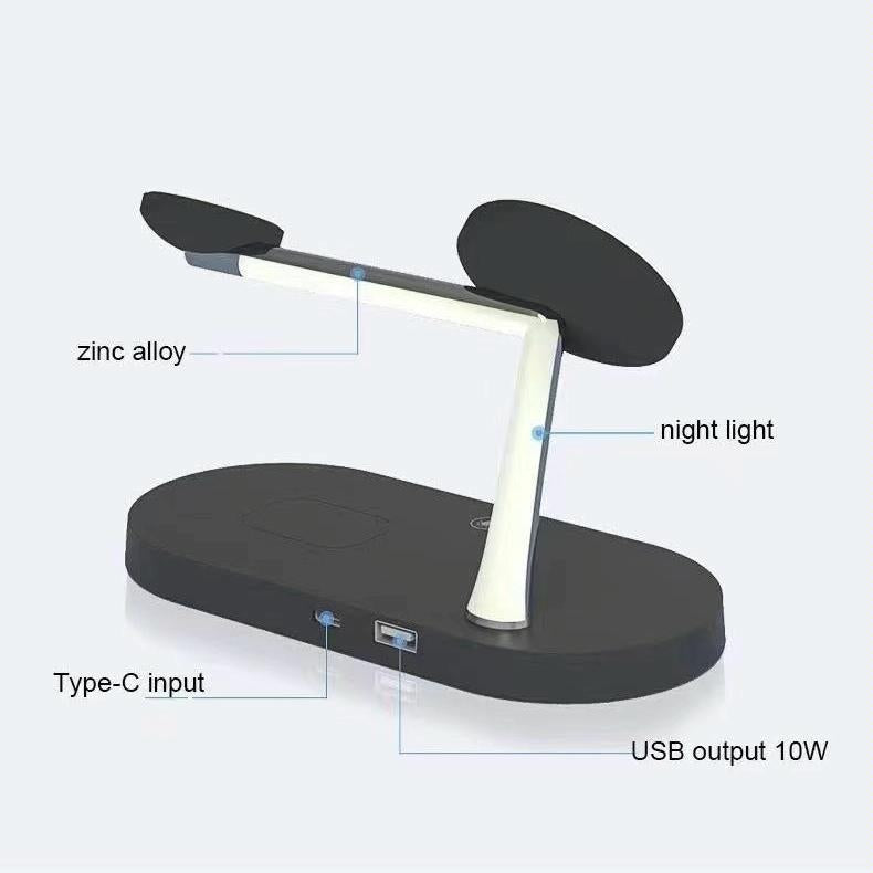 15W 5 In 1 Magnetic Wireless Charger For Iphone 12 & Apple Watch & Airpods - White 10