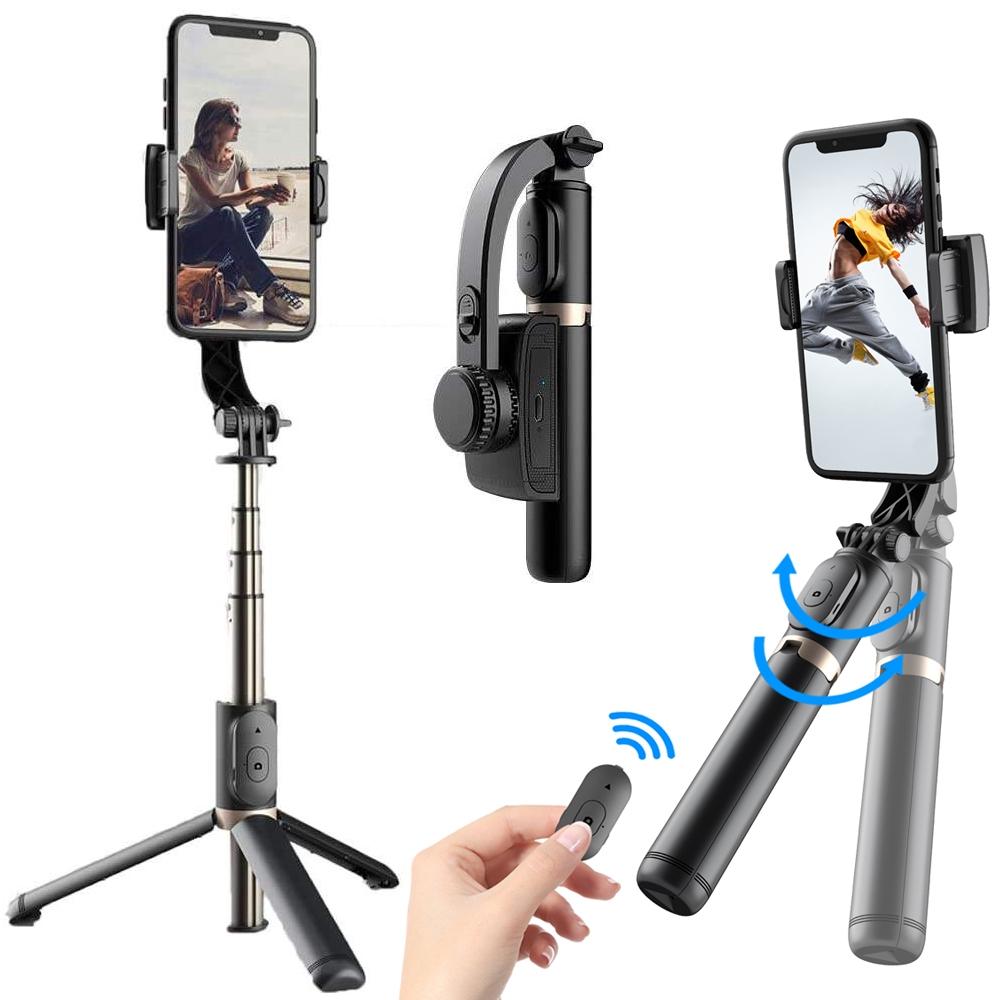 Bluetooth Gimbal Stabilizer with Remote and Tripod - White 3