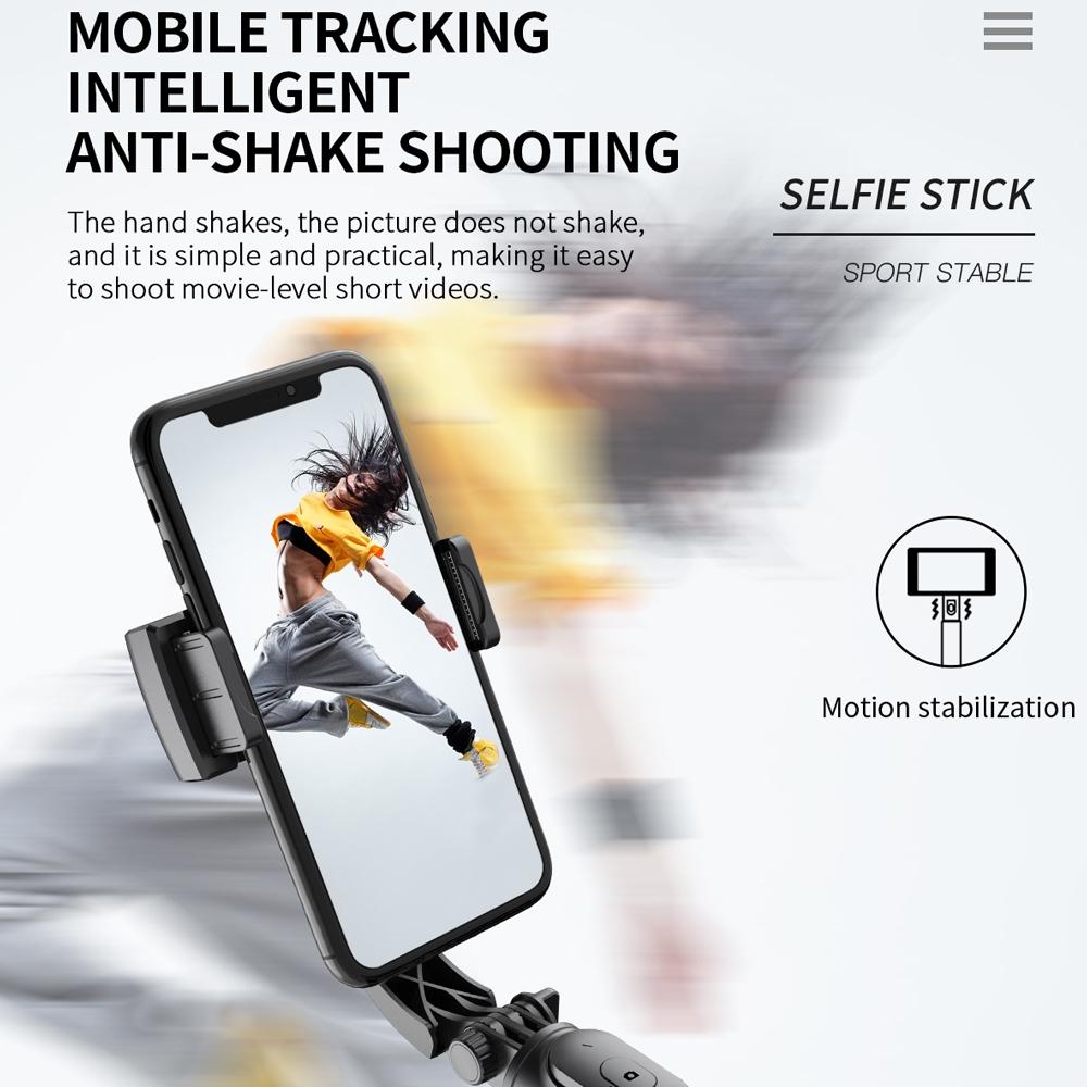 Bluetooth Gimbal Stabilizer with Remote and Tripod - White 4