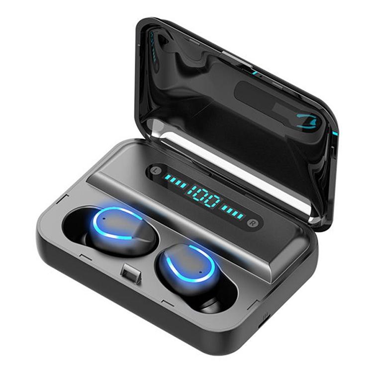 Touch Bluetooth Earphones with Noise Reduction & Breathing Light Digital Display and Charging Box - White 8