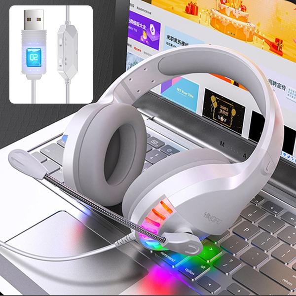 Usb Gaming Headset With Mic White 3