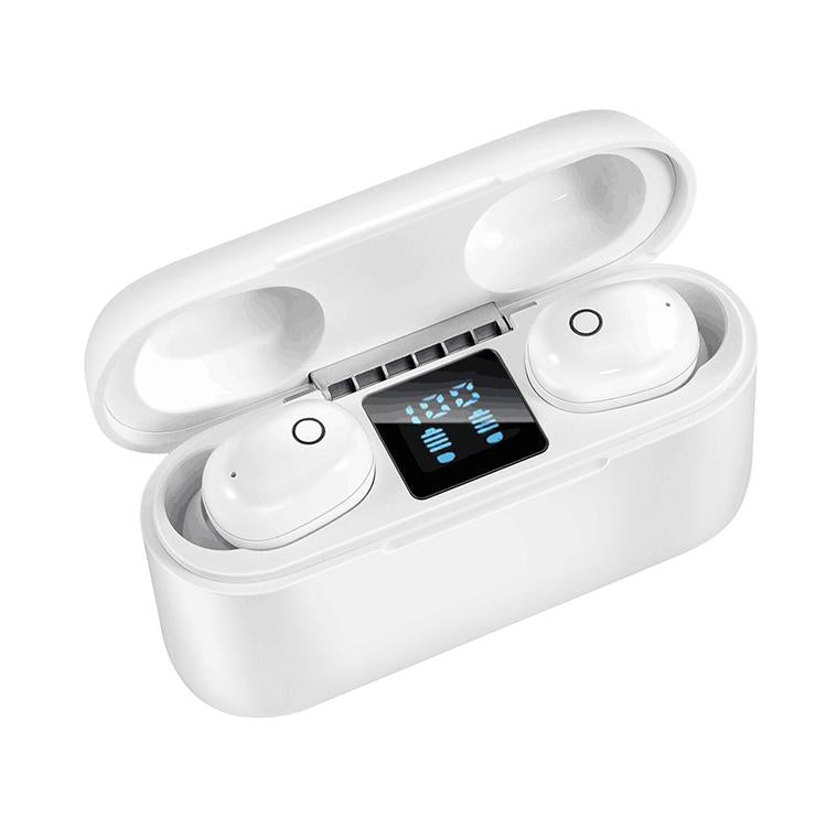 Wireless Bluetooth Headset with 2000mah Charging Case - Touch & Magnetic Charging - White 3