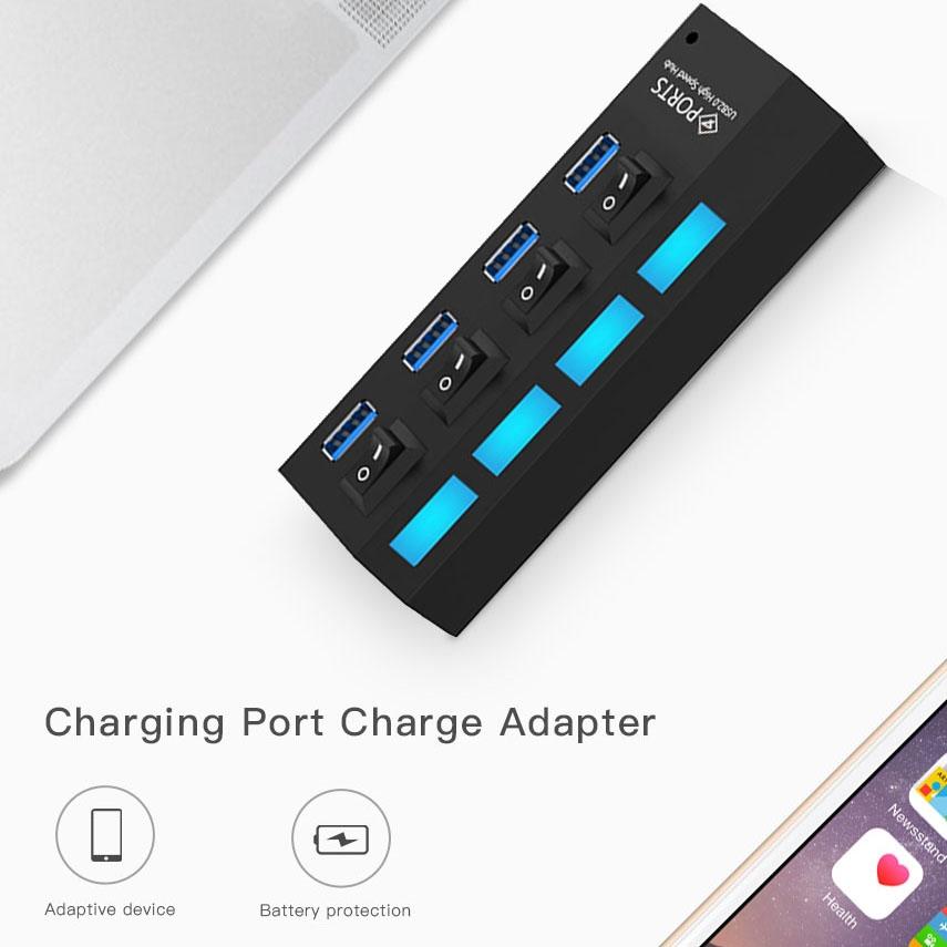 4-Port Usb 3.0 Hub 5Gbps Speed Plug & Play 1Tb Support - White 15