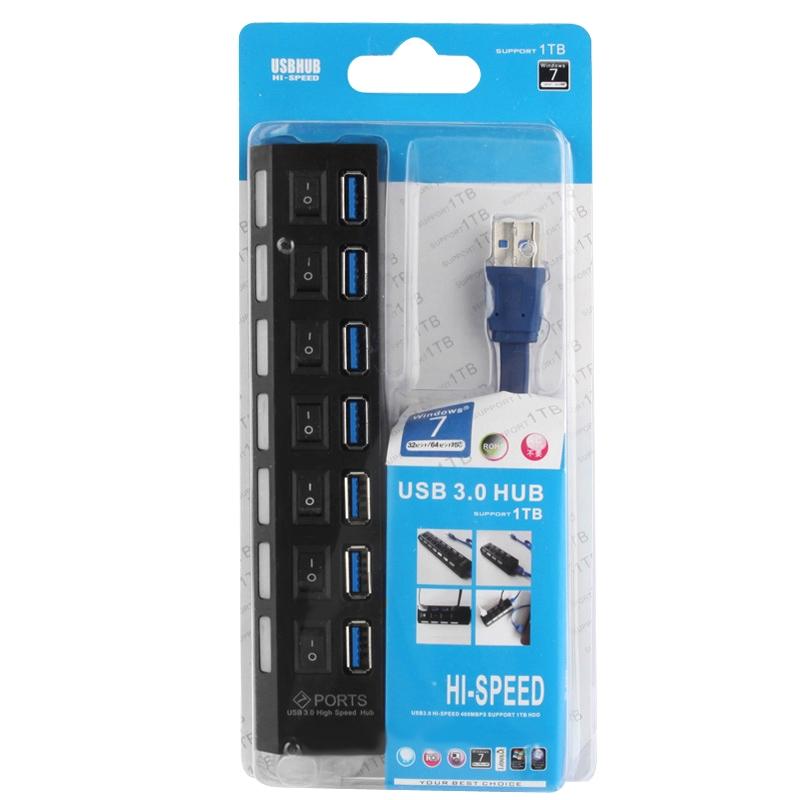 7-Port Usb 3.0 Hub 5Gbps Plug & Play 1Tb Support - White 13