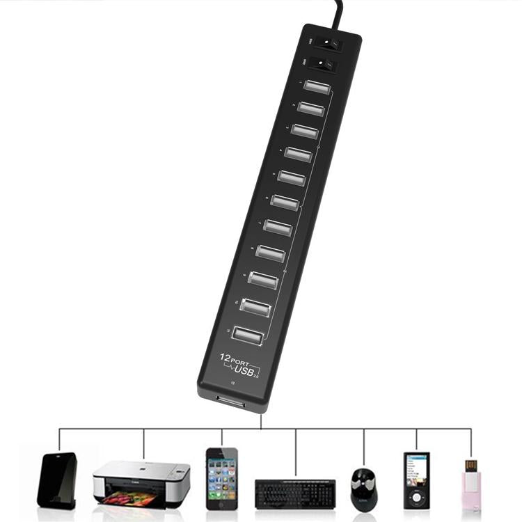 12-Port Usb 2.0 Hub For Laptops And Netbooks - White 3