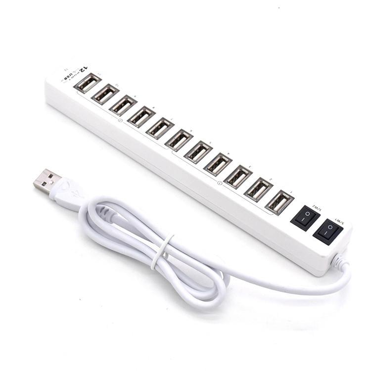 12-Port Usb 2.0 Hub For Laptops And Netbooks - White 7
