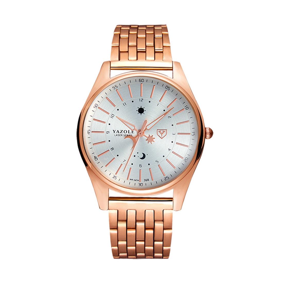 Men Business Quartz Watch with Steel Strap - 368