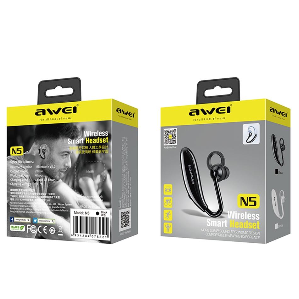 Wireless Bluetooth 5.0 Headset - N5 White 5