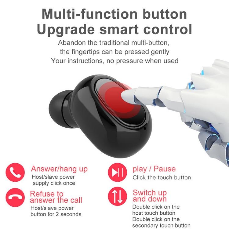 Wireless Bluetooth 5.0 Earphones with 9d Sound & Charging Box - White 5