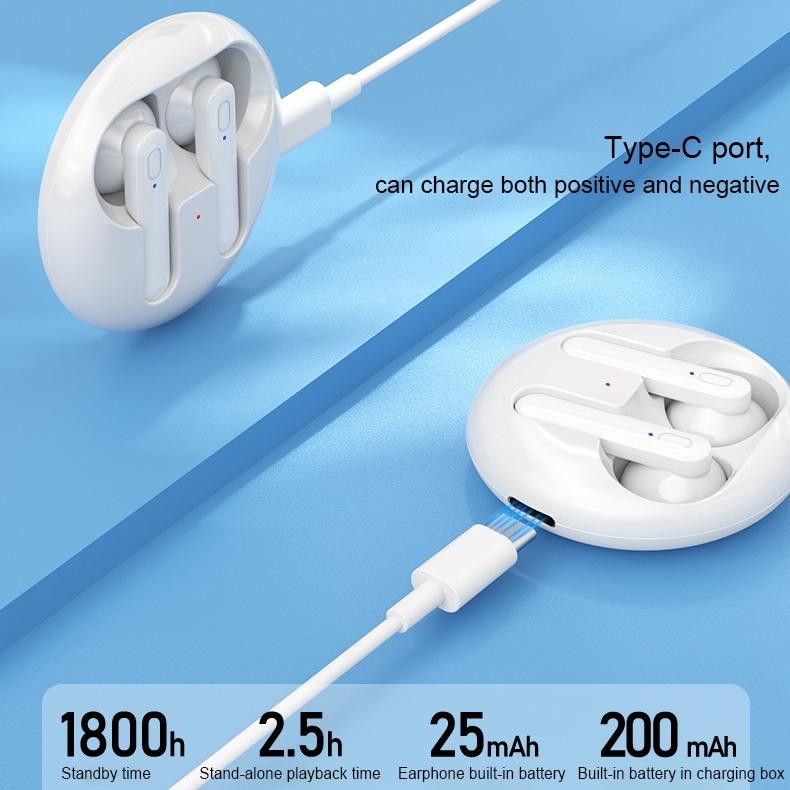 Wireless Stereo Bluetooth Earphones - V31 Sight Series White 9