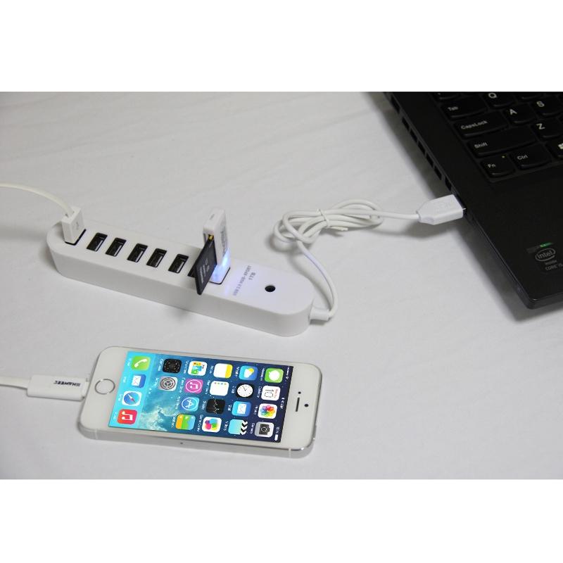 8-Port Portable Usb 2.0 Hub 50Cm Length White 6