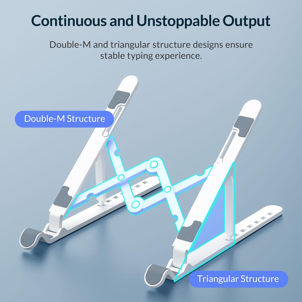 Portable Laptop Stand - Foldable - White 5