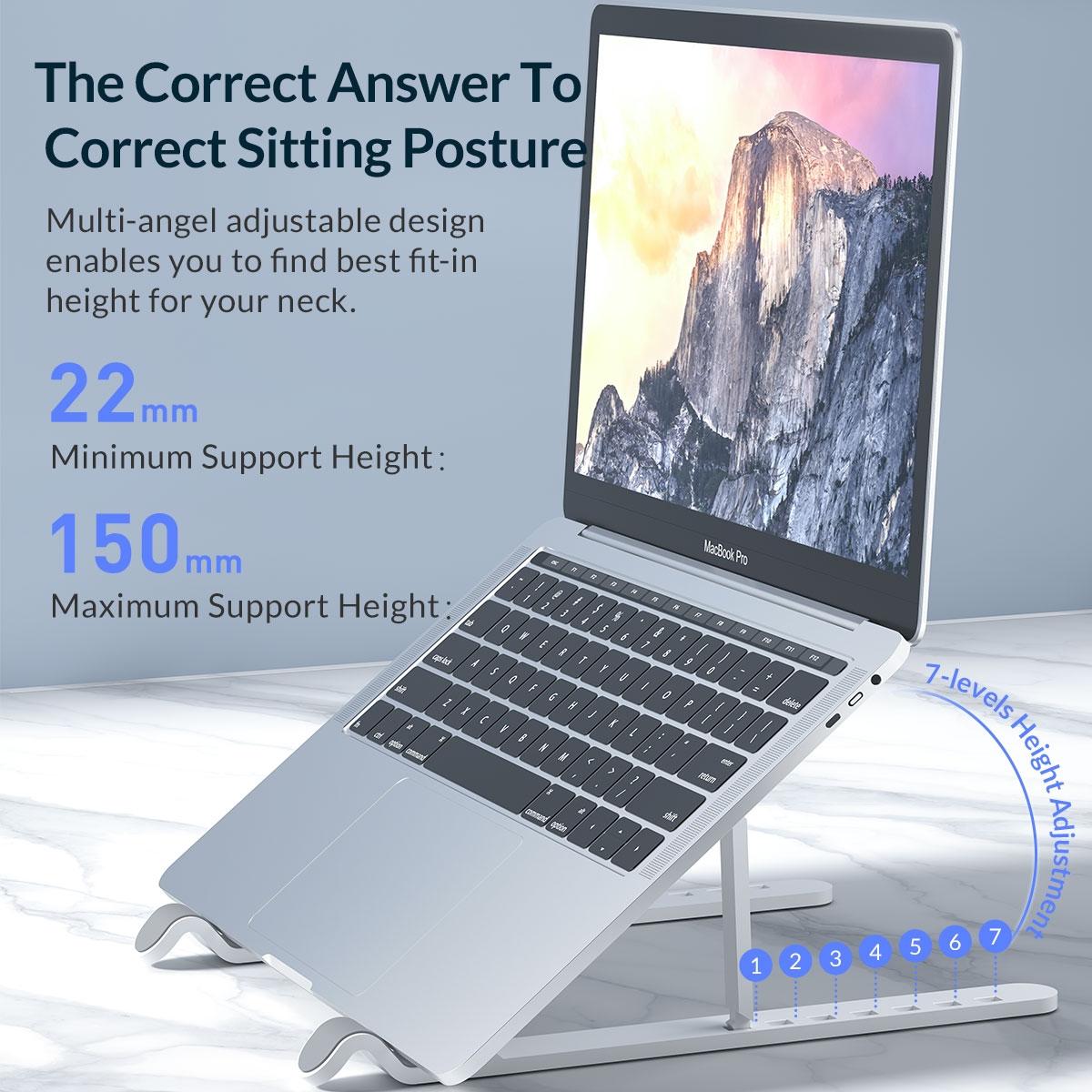 Portable Laptop Stand - Foldable - White 6