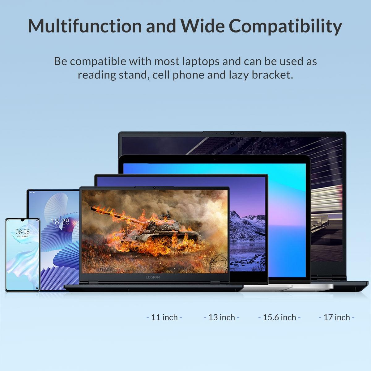 Portable Laptop Stand - Foldable - White 8