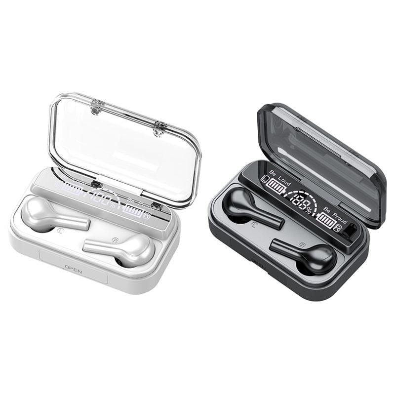 Touch Bluetooth Earphones with Noise Cancellation and Charging Box - White 3