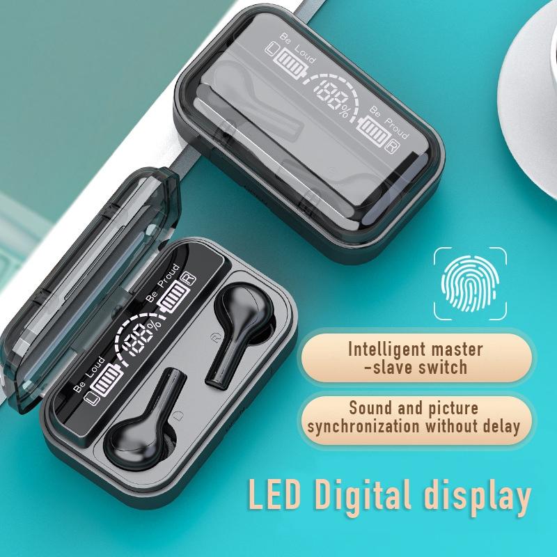 Touch Bluetooth Earphones with Noise Cancellation and Charging Box - White 4