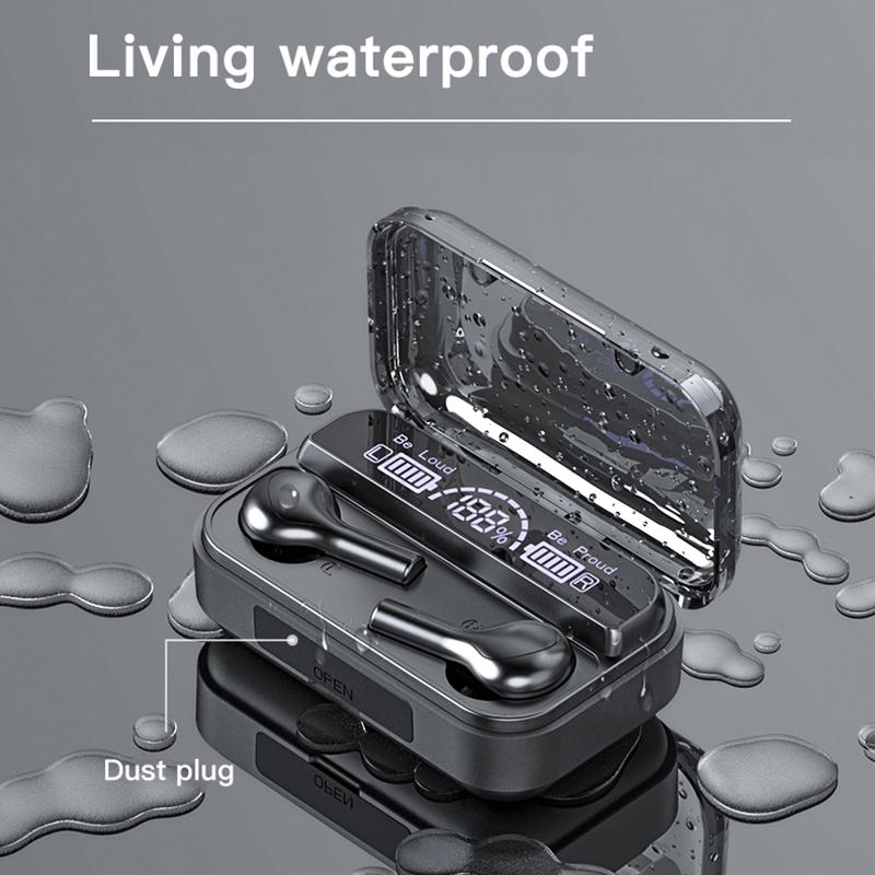 Touch Bluetooth Earphones with Noise Cancellation and Charging Box - White 6