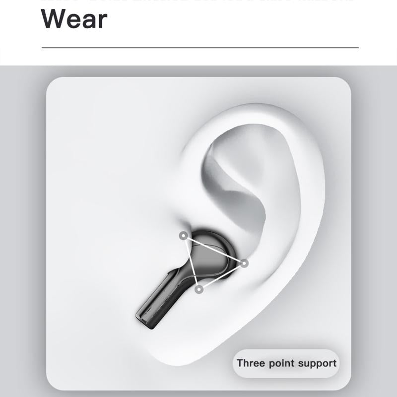 Touch Bluetooth Earphones with Noise Cancellation and Charging Box - White 14