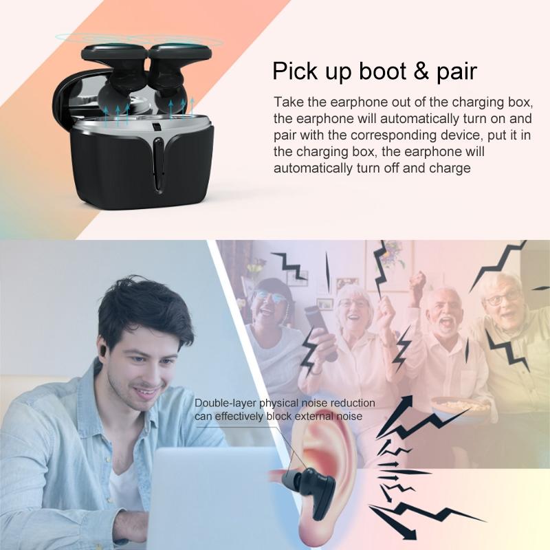 Waterproof True Wireless Bluetooth Earphones - Sports 5.0 - White 4