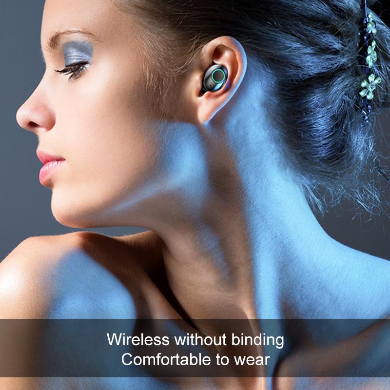 Wireless Stereo Bluetooth Headset with Charging Case and Digital Display - M7 Tws V5.0 - White 4