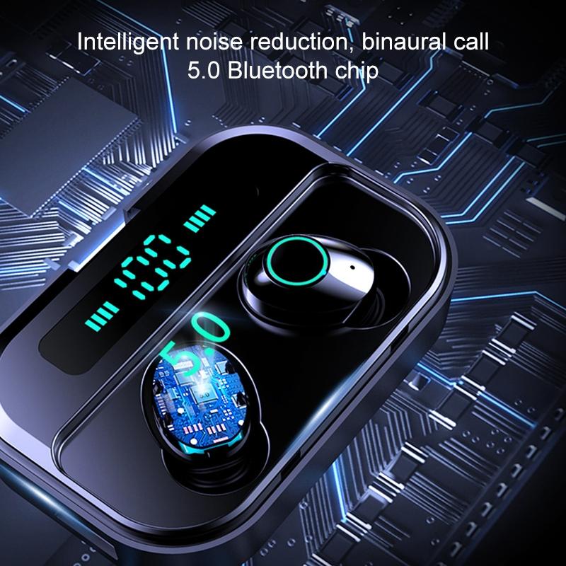 Wireless Stereo Bluetooth Headset with Charging Case and Digital Display - M7 Tws V5.0 - White 9