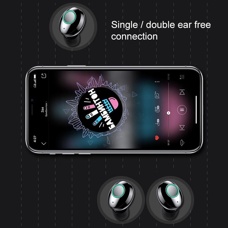 Wireless Stereo Bluetooth Headset with Charging Case and Digital Display - M7 Tws V5.0 - White 10