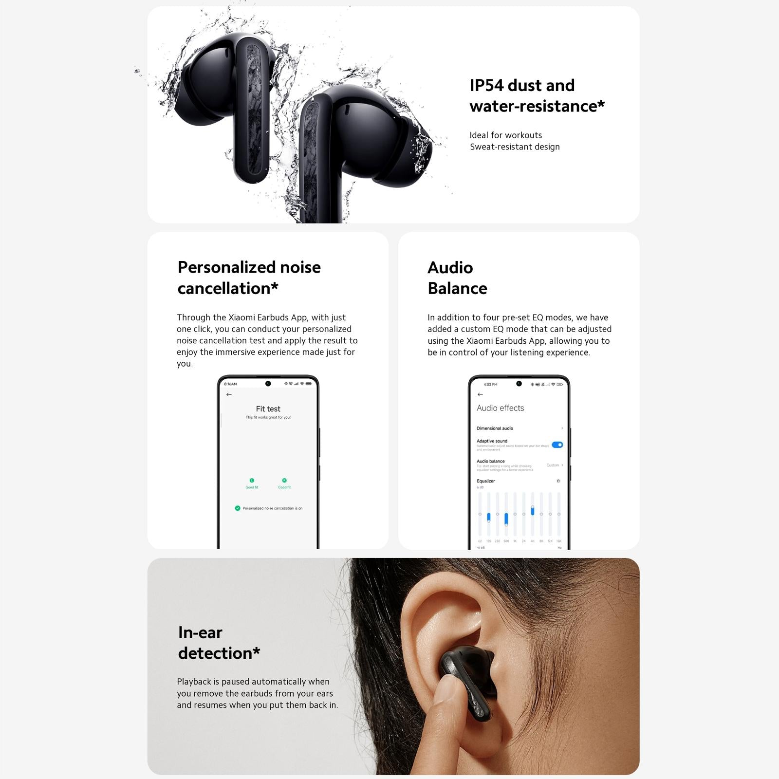 Wireless Redmi Buds 5 Pro Bluetooth Earphones - White 8