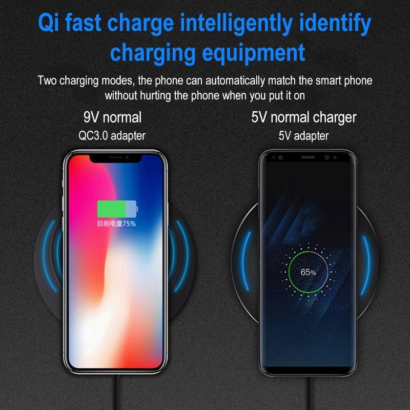 10W Portable Wireless Charger Lightweight & Smart - White 4