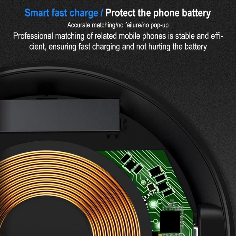 10W Portable Wireless Charger Lightweight & Smart - White 8