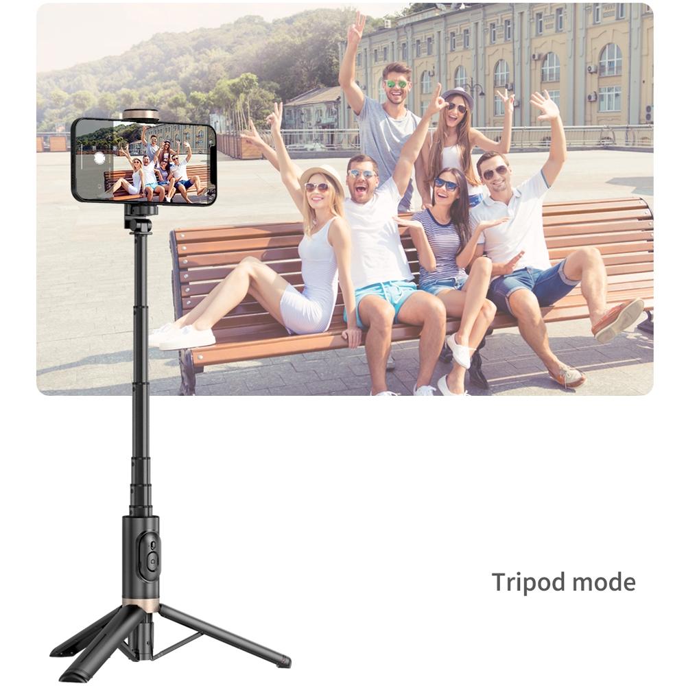 Reinforced Bluetooth Remote Control Selfie Stick with Hidden Design - White 8