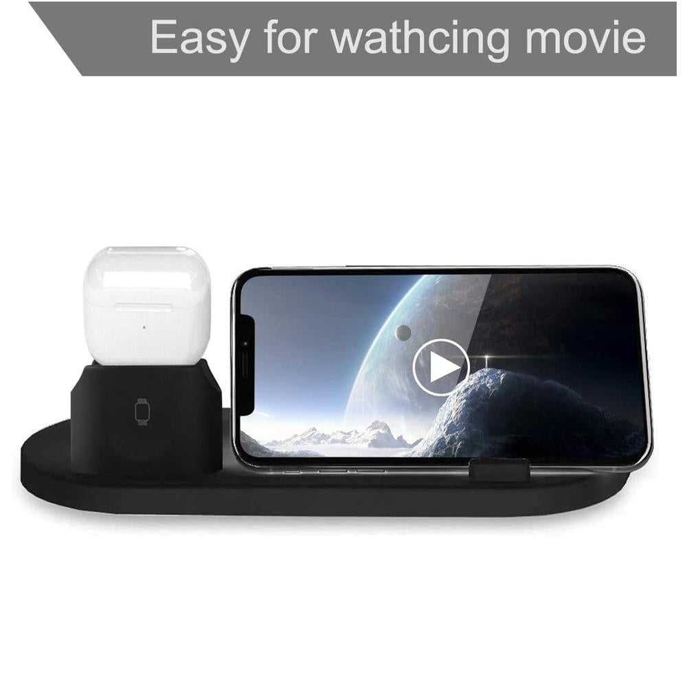 6 In 1 Wireless Charger For Iphone Apple Watch Airpods & Android - White 4