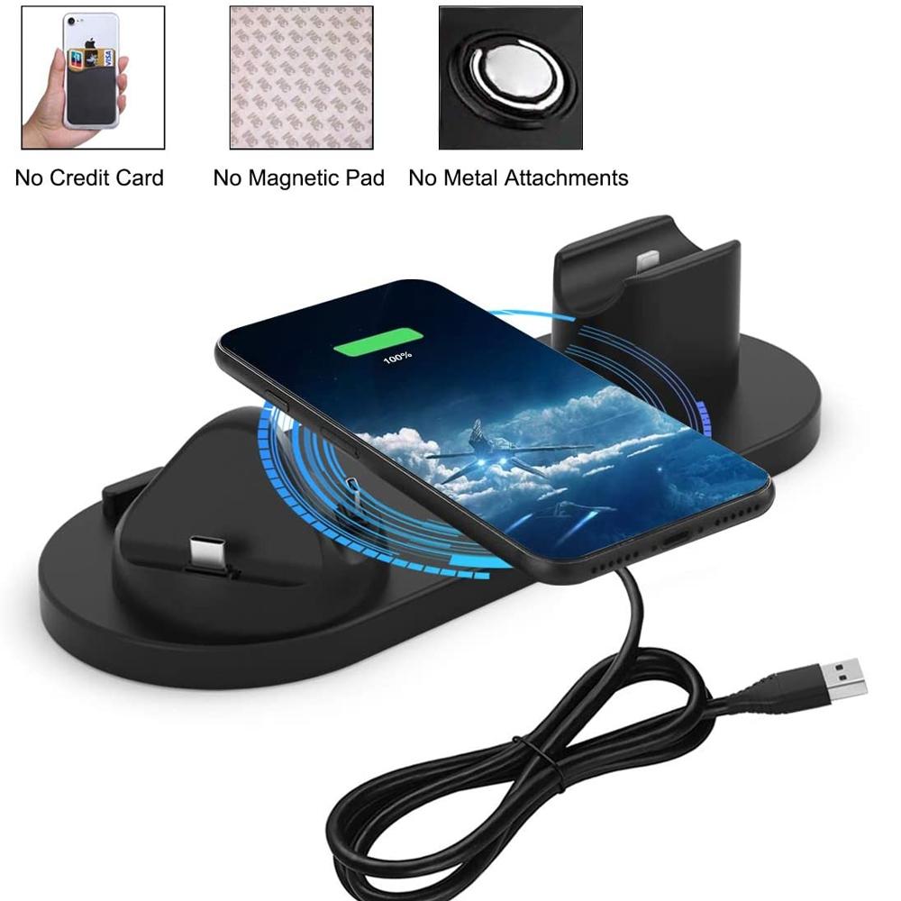 6 In 1 Wireless Charger For Iphone Apple Watch Airpods & Android - White 7