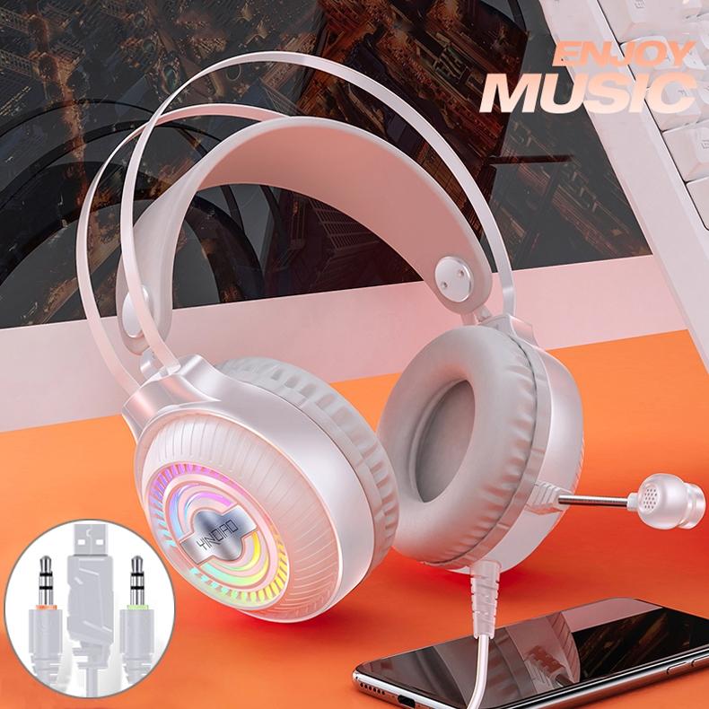 Q4 Wired Gaming Headset With Mic Dual 3.5Mm + Usb - White 3