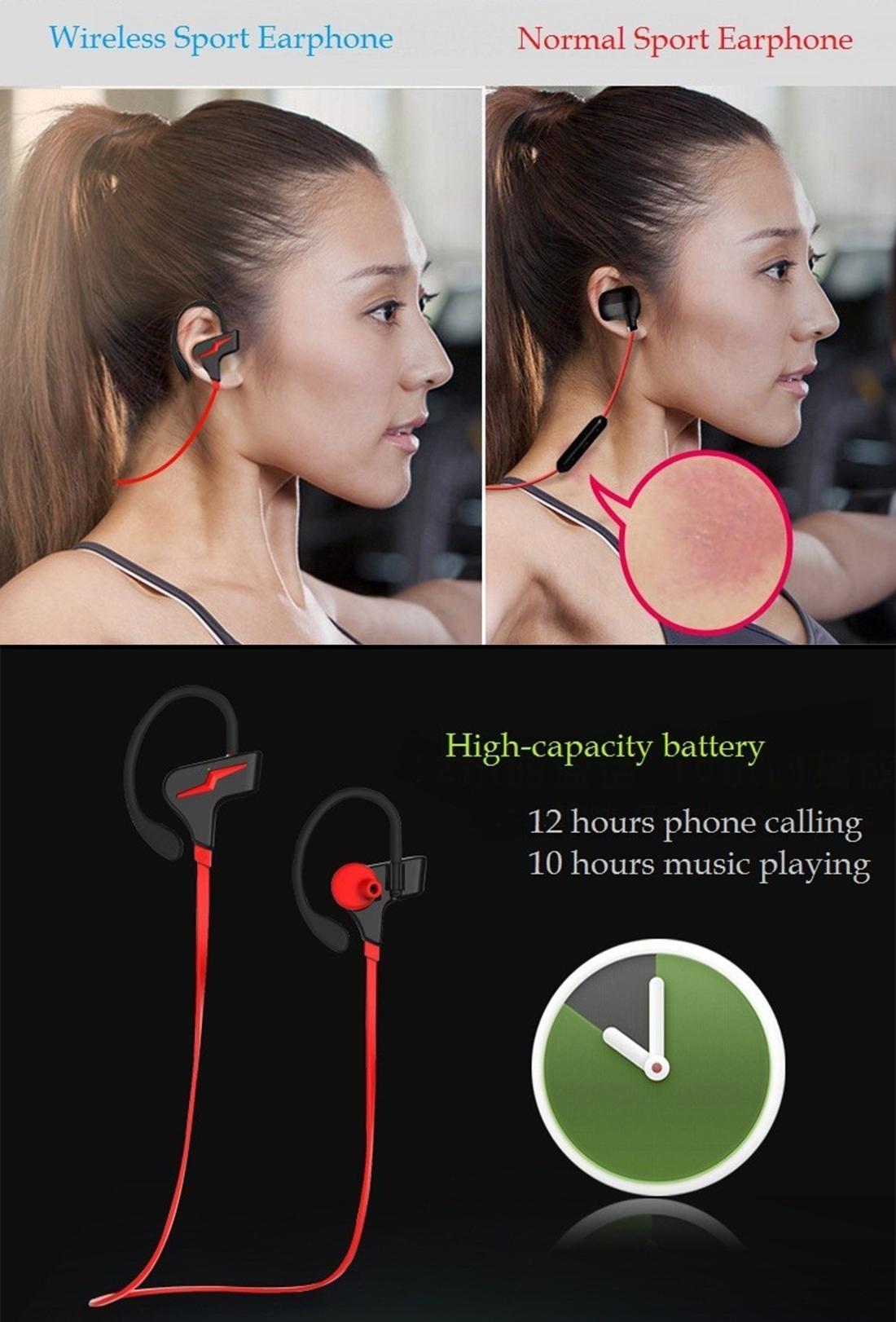Sport Style Bluetooth 4.1 In-ear Earphone for Iphone - S30 - White 5