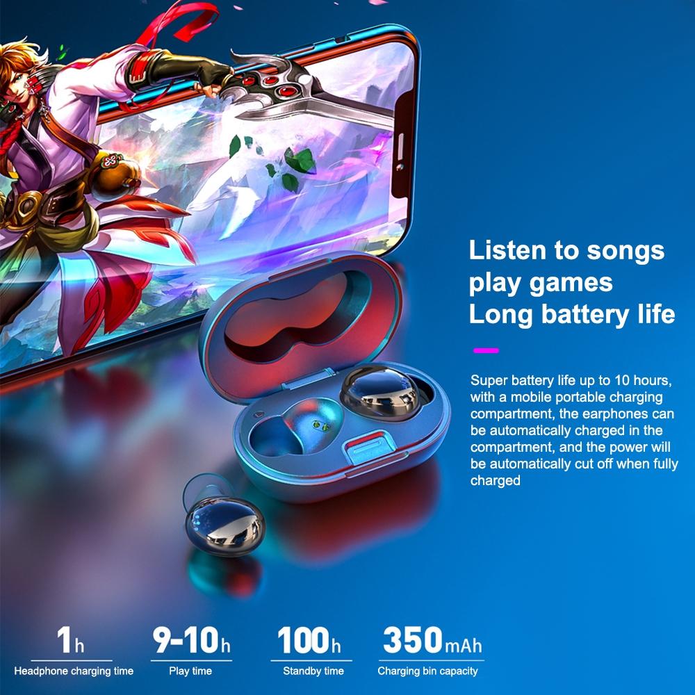 Metal Plating Wireless Tws Earphones with Charging Box - Bluetooth 5.0 - White 8