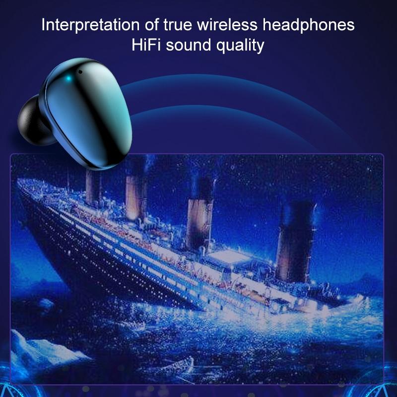 Wireless Stereo Bluetooth Headset with Charging Case and Digital Display - X7 Tws V5.0 - White 10
