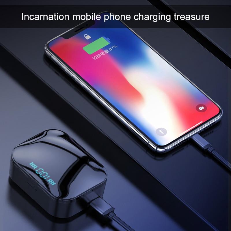Wireless Stereo Bluetooth Headset with Charging Case and Digital Display - X7 Tws V5.0 - White 12