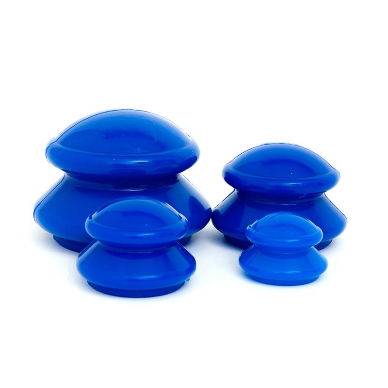 4-Piece Silicone Cupping Therapy Set For Body Massage - White 10