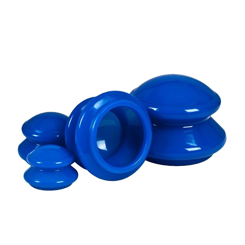 4-Piece Silicone Cupping Therapy Set For Body Massage - White 11