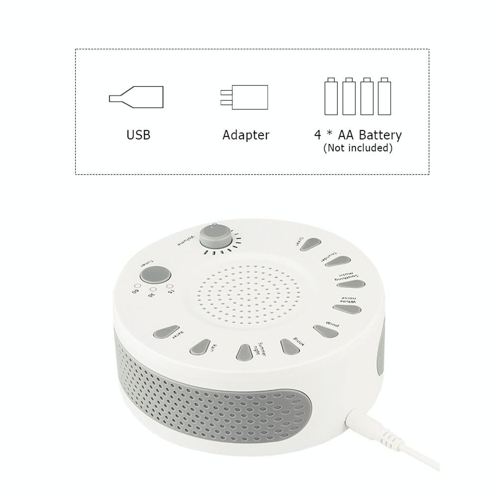 Sleep Sound Machine 9 Timed Music Options White 5