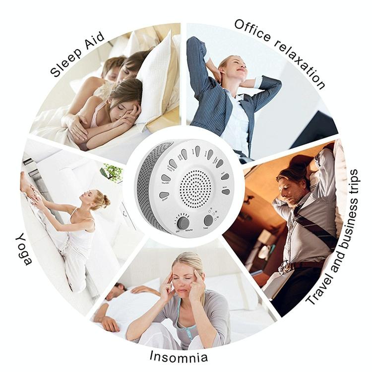 Sleep Sound Machine 9 Timed Music Options White 7