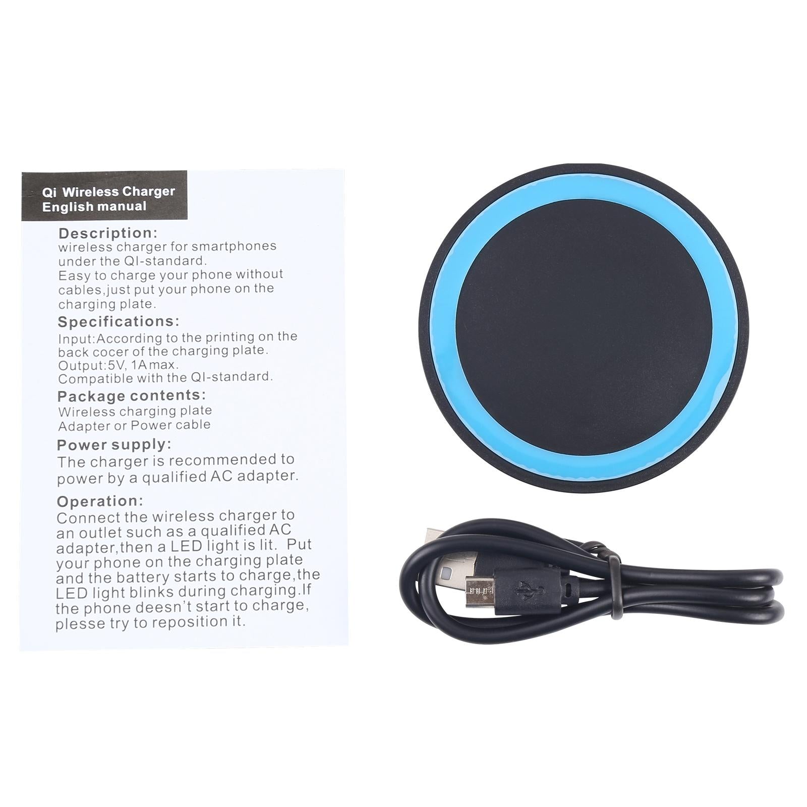 Universal 5W Round Wireless Charger - White 7