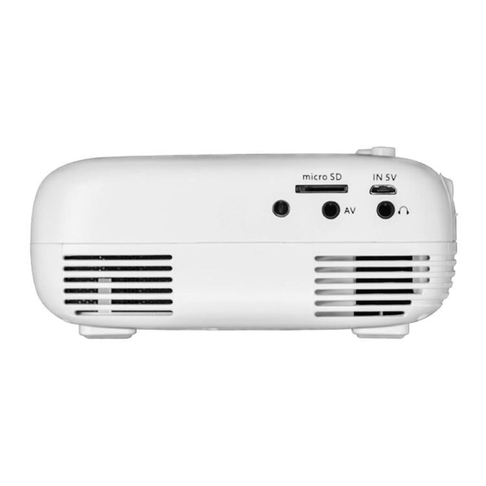 Portable Mini Led Projector For Home Theater - Av / Sd / Hdmi - Black White 4