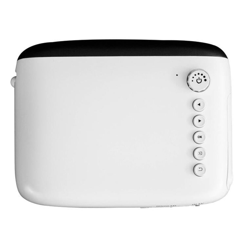 Portable Mini Led Projector For Home Theater - Av / Sd / Hdmi - Black White 5